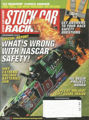 STOCK CAR RACING 2003 DEC - Dale,Holley Power Valve,Project Hands on Honda Pt I